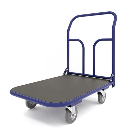 Тележка платформенная с резиновым покрытием ТПР 2 (600x900 мм, колеса серая резина 160 мм)