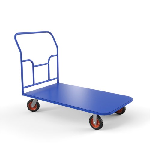Тележка платформенная ТПТ (г/п 500 кг, 1000x600 мм, колеса литая протекторная резина 200 мм)