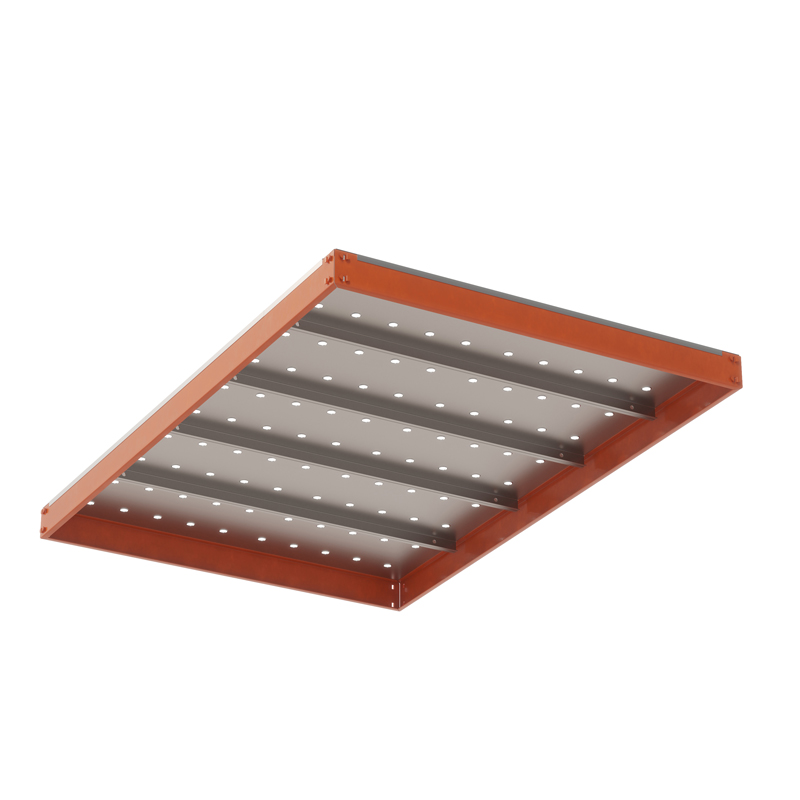 Ярус стеллажа Профи Т, металлический перфорированный настил (1540х770 мм) – изображение №5