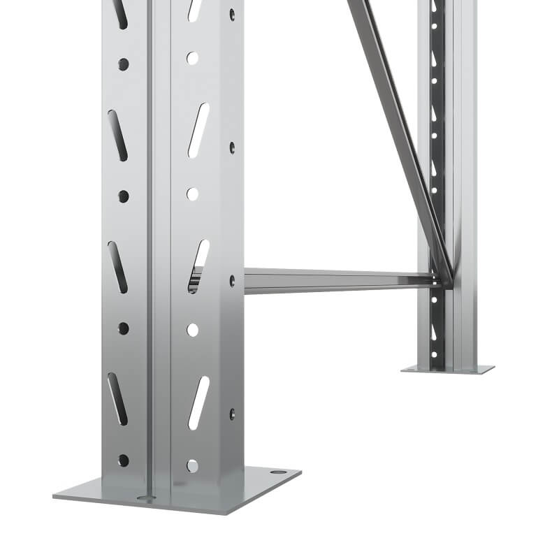 Две секции стеллажа металлического паллетного 3500х1800х1100 мм (100.1.5). Ярусы: пол+2 – изображение №4