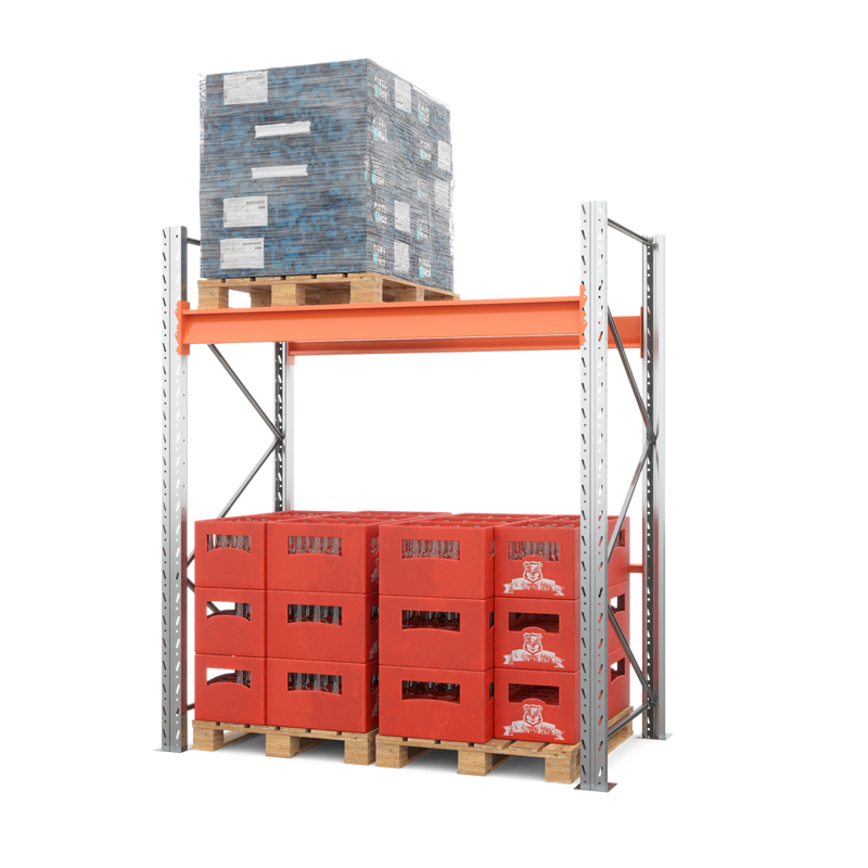 Стеллаж металлический паллетный 2500х1800х1100 мм (70.1.5). Ярусы: пол+2