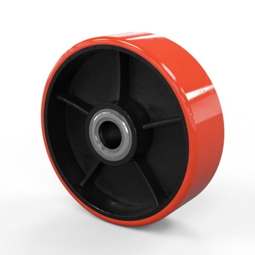 Колесо 160х50 металл / полиуретан с подшипниками