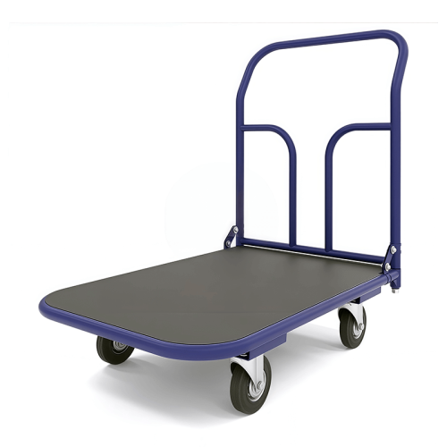 Тележка платформенная с резиновым покрытием ТПР 8 (700x1000 мм, колеса черная резина 160 мм)