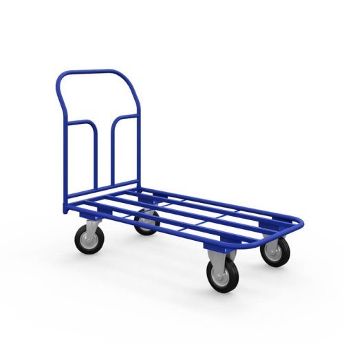 Тележка платформенная складская ТК 6 (г/п 450 кг, 1200x800 мм, колеса черная резина 160 мм)