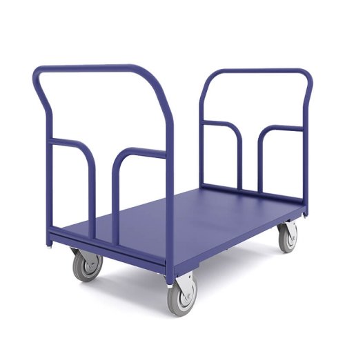 Тележка платформенная ТПД 6 (г/п 550 кг, 800x1200 мм, колеса серая резина 200 мм)