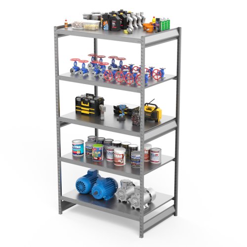 Стеллаж грузовой СГ Ультра (2000х1200х800 мм) 5 ярусов, цинк (СГУ 2012085)