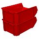 Пластиковый лоток для склада красный, сплошной (500х310х183) – изображение №3